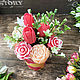 Soap bouquet in a glass Tulips, roses and peonies. Soap. Soap-making workshop. Online shopping on My Livemaster.  Фото №2