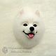 Brooch dog laika samoyed / white dog / brooch felted dog. Brooches. Woolen Zoo. My Livemaster. Фото №5