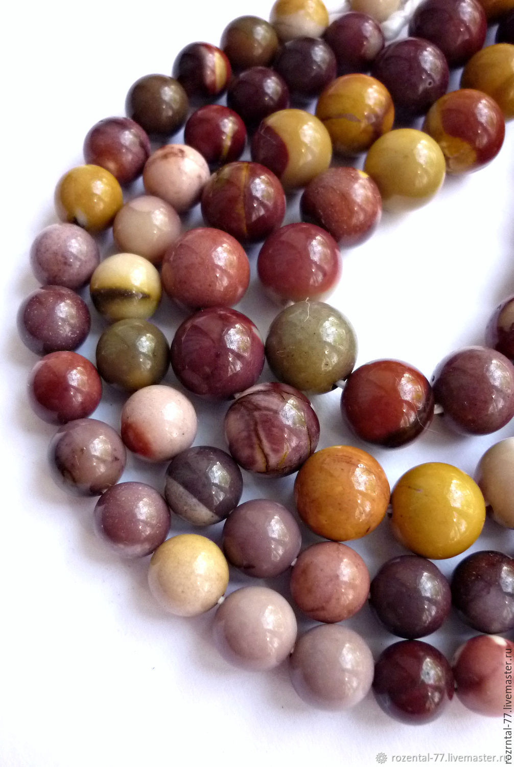 Яшма Мукаит натуральная 4,6,8,10 мм купить в интернет-магазине Ярмарка ...