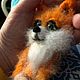 Лиса брошь. Статуэтки. Елена (Шерстяной КлуБок). Ярмарка Мастеров.  Фото №5
