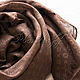 Plain brown scarf    Monogram. Scarves. Platkoffcom. Интернет-магазин Ярмарка Мастеров.  Фото №2