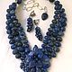 Necklace 'Night flower' earrings - lapis LAZULI beads. Jewelry Sets. Dorida's Gems (Dorida-s-gems). My Livemaster. Фото №4