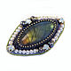 Brooch with labradorite 'Magical iridescence', Brooches, Moscow,  Фото №1