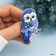 Owl Brooches 'Very Peri' Brooch bird. Brooches. Coffeelena. Online shopping on My Livemaster.  Фото №2