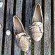 Loafers in Python. Trendy loafers in Python custom. Lightweight women's shoes made of Python every day. Fashionable handmade shoes from Python. Stylish loafers from Python. Women's loafers from Python