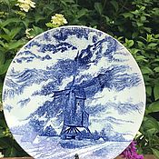 Винтаж handmade. Livemaster - original item Plate Mill, hand made, Delft, the Netherlands. Handmade.