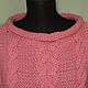 Knitted pink jumper' KOs Kosice'. Jumpers. vyazanaya6tu4ka. My Livemaster. Фото №5