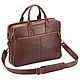 Leather business bag 'Gustav' (brown texture), Men\'s bag, St. Petersburg,  Фото №1
