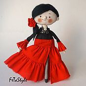 Куклы и игрушки ручной работы. Ярмарка Мастеров - ручная работа Copy of Doll flamenco Petite doll. Handmade.