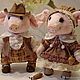Art doll ' Piglets in a chocolate bar', Stuffed Toys, Moscow,  Фото №1