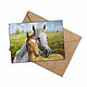 Horse and Foal Print Picture Postcard. Pictures. KapustinaArt. Online shopping on My Livemaster.  Фото №2