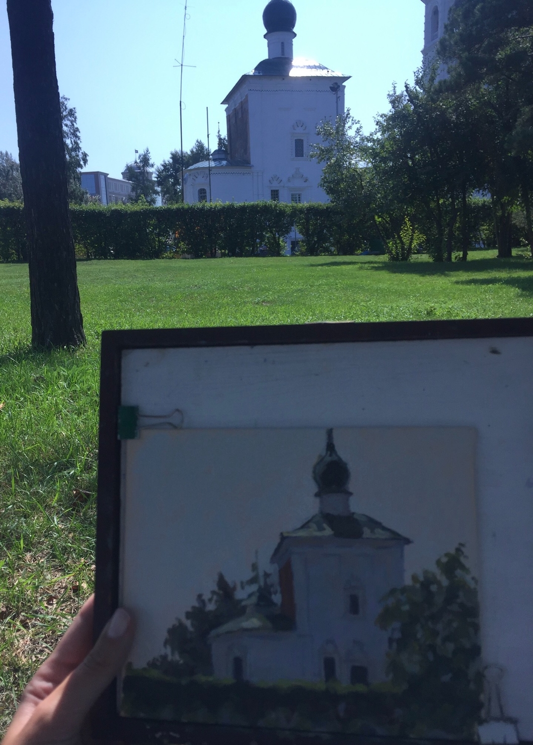 Работа на пленэре. Этюд, холст, масло