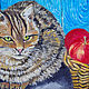 Заказать Кот с яблоками картина маслом. Veta Dmitrievna. Ярмарка Мастеров. . Картины Фото №3