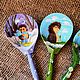 Order Wooden spoons gift set hedgehogs. Original painted Souvenirs and gift. Livemaster. . Spoons Фото №3