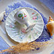 Antique porcelain poached egg with violets and gilding England. Bowls. VintageMe. Интернет-магазин Ярмарка Мастеров.  Фото №2