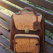 Backpacks: Leather backpack bag
