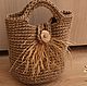 the basket purse is crocheted of jute.'' nafanya'', Case, Kaluga,  Фото №1