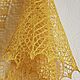  Openwork summer shawl made of linen, bright yellow. Shawls. KnitLaceDreams. Online shopping on My Livemaster.  Фото №2