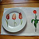 Napkin linen ' Tulip', Swipe, Ramenskoye,  Фото №1