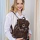 Small women's leather backpack brown Aliya Mod R13m-622. Backpacks. Natalia Kalinovskaya. Online shopping on My Livemaster.  Фото №2