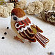 custom. The bird is made of wool. Felt bird. Sparrow. Felted Toy. Game in felting. My Livemaster. Фото №5