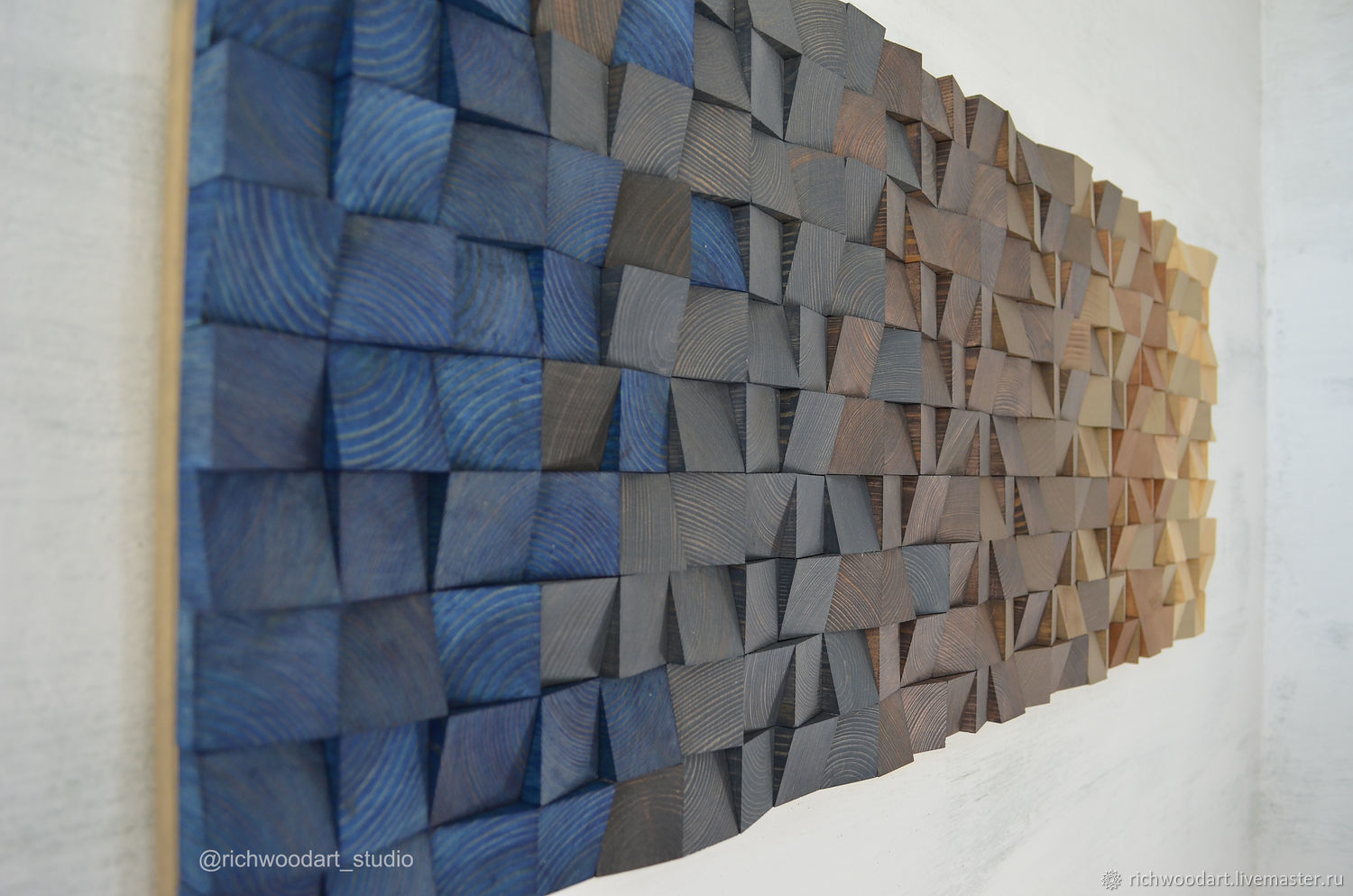 Панно на стену "Сиреневый туман", деревянное дизайнерское – заказать на ...