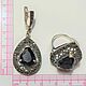 Earrings marcasite cubic zirconia silver 925 VAR0002. Earrings. Sunny Silver. My Livemaster. Фото №6