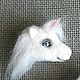 Unicorn brooch made of wool, Brooches, Moscow,  Фото №1