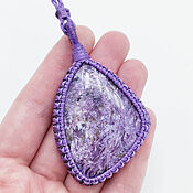 Украшения handmade. Livemaster - original item Lilac pendant pendant charoite natural stone purple large. Handmade.