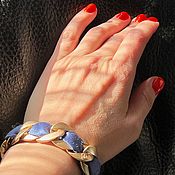 Винтаж ручной работы. Ярмарка Мастеров - ручная работа Blue Ribbon bracelet, Chanel, Italy. Handmade.
