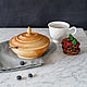 Wooden cedar sugar bowl for honey, salt, spices K51, Sugar Bowls, Novokuznetsk,  Фото №1