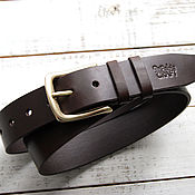 Аксессуары handmade. Livemaster - original item Men`s leather belt with Italian buckle. Handmade.