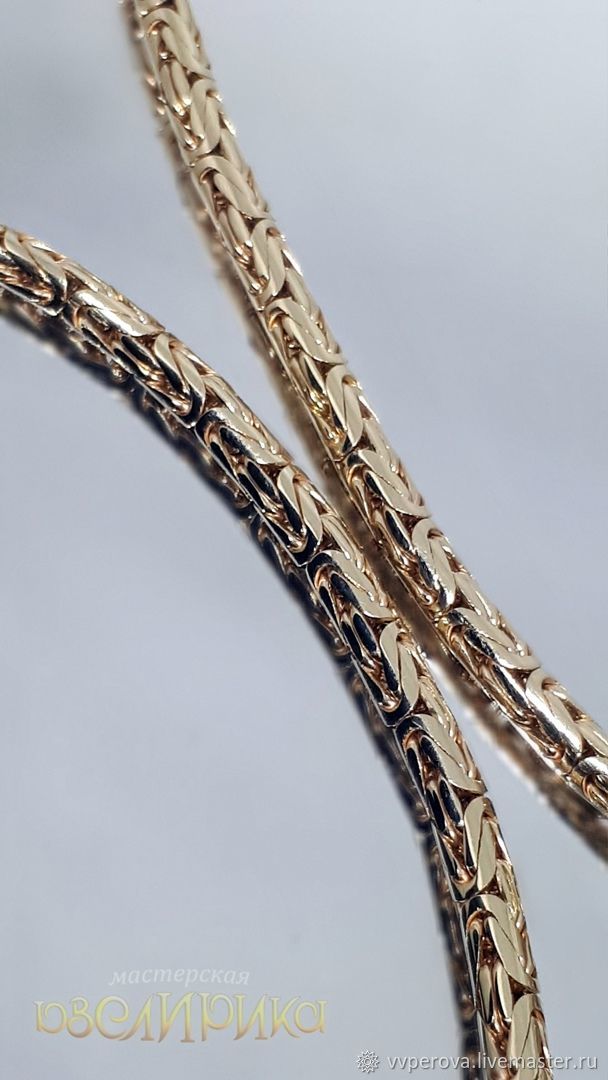 Цепочка плетение Византия из золота (Лисий хвост)