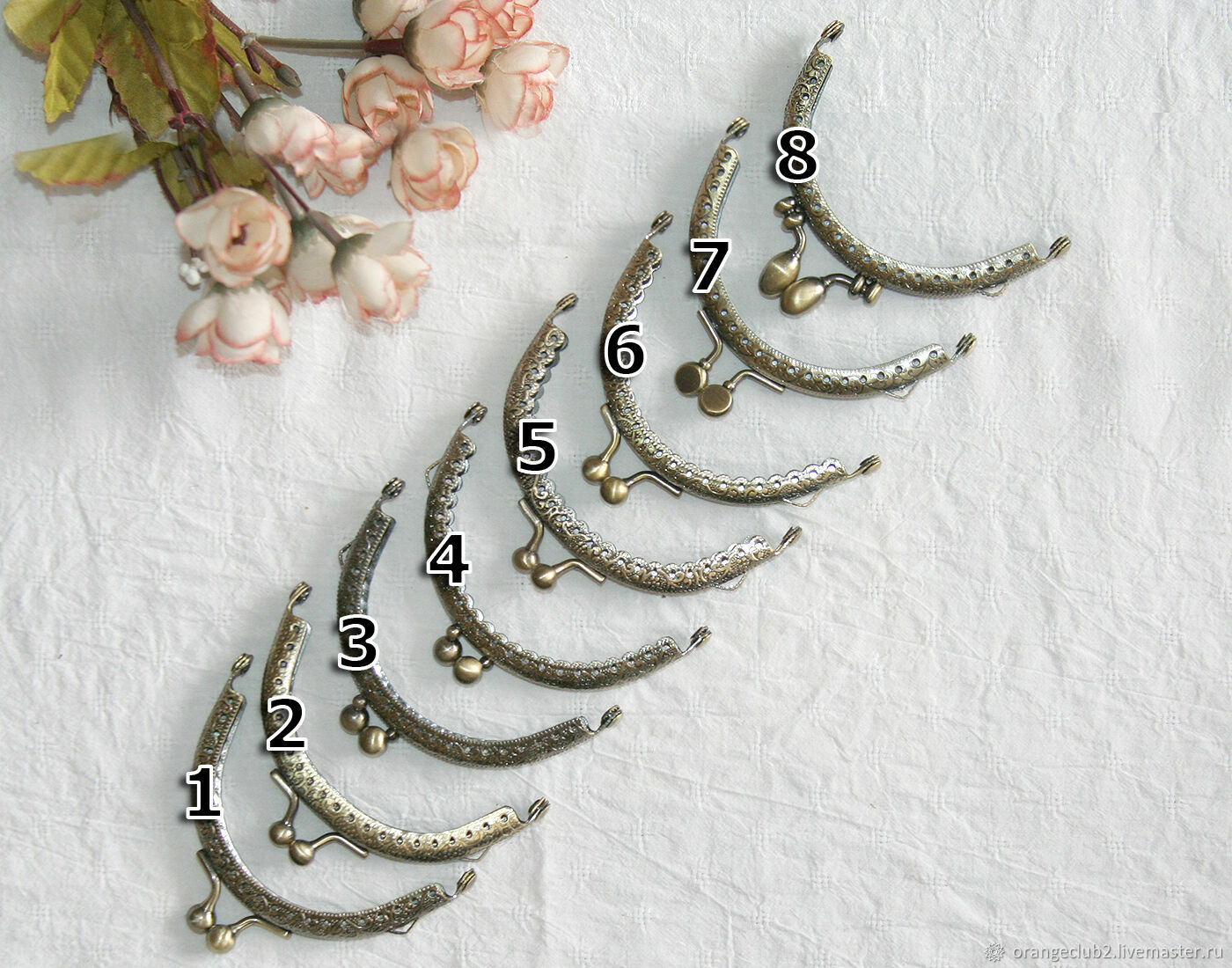 8,5 см Фермуар пришивной 8 видов купить в интернет-магазине Ярмарка ...