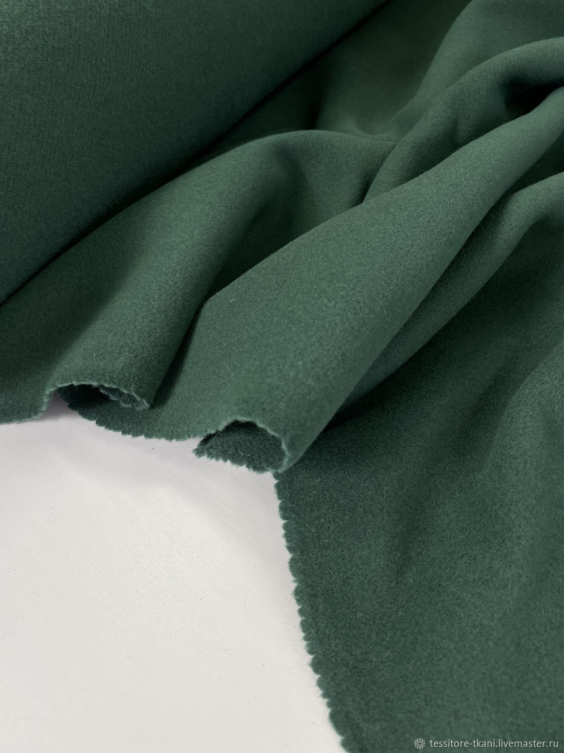 Пальтовая темно-зеленая ткань со стока Hugo Boss купить в интернет ...