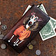Chihuahua pet painted portrait on zip around long women wallet, Wallets, Trakai,  Фото №1