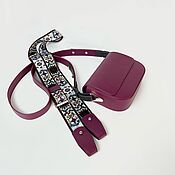 Сумки и аксессуары handmade. Livemaster - original item Alyona`s fuchsia leather bag with an additional sling strap. Handmade.