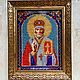  Икона бисером Николай Чудотворец, Иконы, Москва,  Фото №1