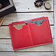 Crab Red Passport Case. Business card holders. Mox workshop. My Livemaster. Фото №4