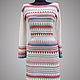 Jacquard dress Tessa. Handmade women multicolor jacquard crochet dress, Dresses, Odessa,  Фото №1