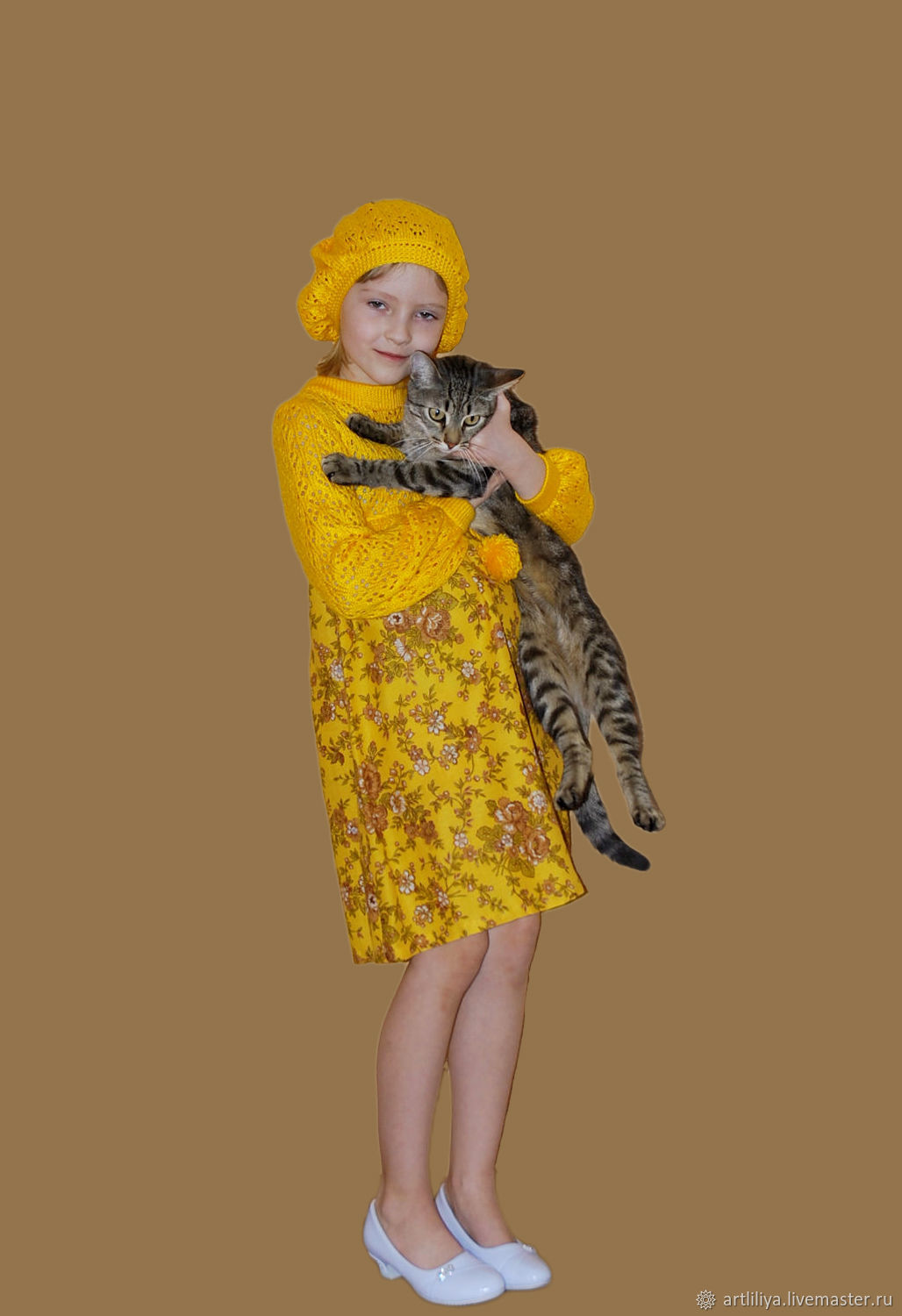 Платье: Платье детское с вязаной кокеткой Солнышко в интернет-магазине ...