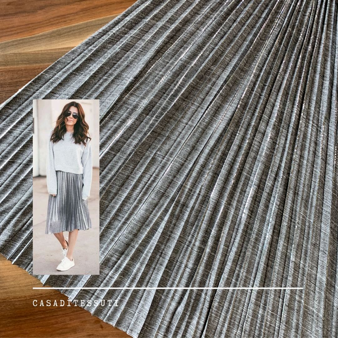 Гофрированные детали для юбки серый меланжевый трикотаж купить в ...