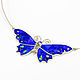 Necklace BUTTERFLY. Lapis and mother of Pearl. Handmade necklace. Exclusive. Necklace. ARIEL - MOSAIC. My Livemaster. Фото №5