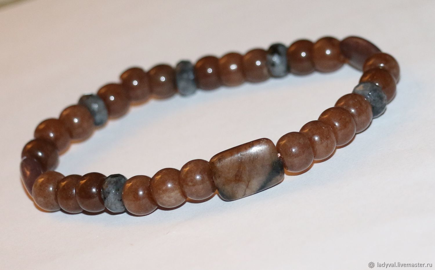 Браслет авантюрин коричневый натуральный природный КАМЕНЬ ЛЮБВИ ...