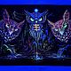 Wall decor Psychedelic art Home painting Owls Horizont, Carpets, St. Petersburg,  Фото №1
