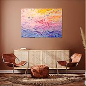 Painting Feng Shui: Element of fire 70 by 70 cm