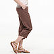 100% linen Capri pants. Vintage trousers. etnoart. My Livemaster. Фото №4