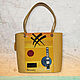 Kandinsky. Leather yellow artistic bag "Yellow sound". Classic Bag. Leather  Art  Phantasy. My Livemaster. Фото №5