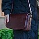  Women's Burgundy leather bag Fleur Mod. S93t-782. Crossbody bag. Natalia Kalinovskaya. Online shopping on My Livemaster.  Фото №2