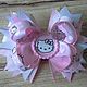 American pink ribbon 'Hello kitty', Hairpins and elastic bands for hair, Belgorod,  Фото №1